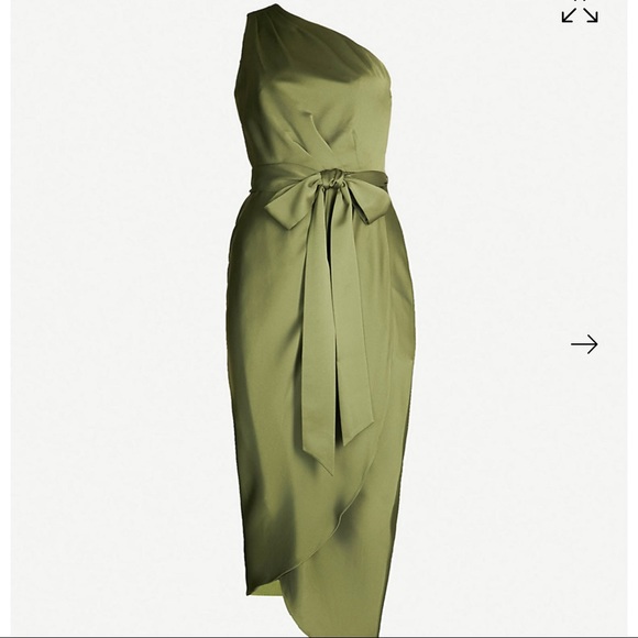 ted baker olive green dress 